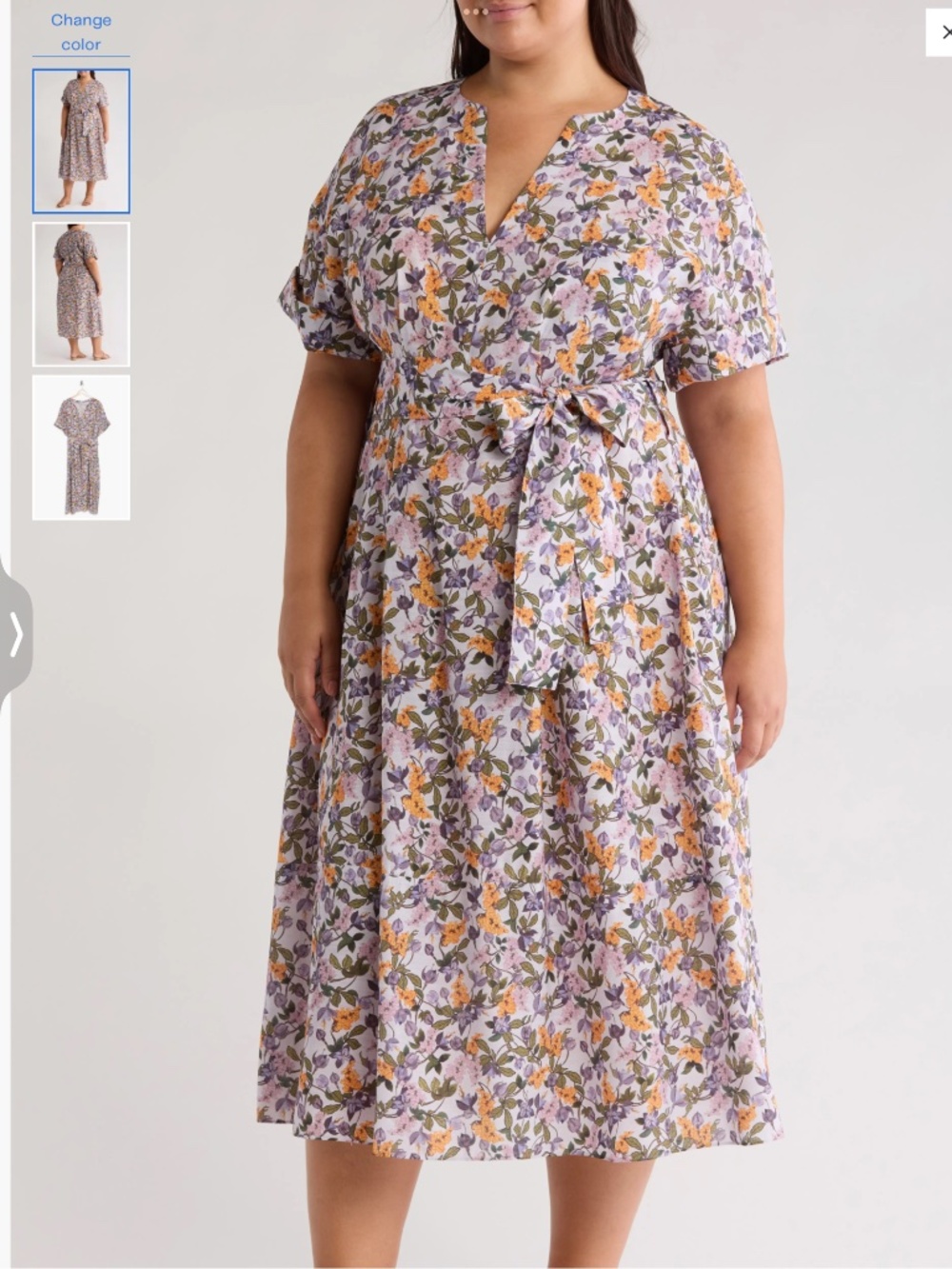 Vince Wisteria Vine Short Sleeve Dress, size 2X Plus